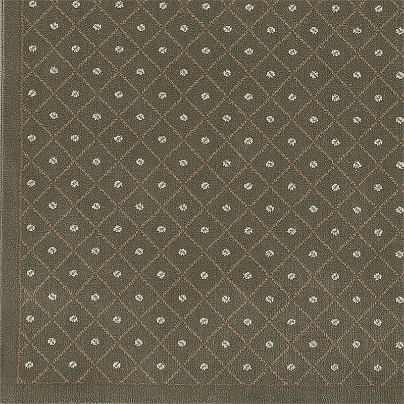 Pemberly Row Geometric 2'2 x 7'7 Polypropylene Area Rug in Sage Green