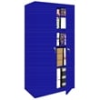 Pemberly Row Modern Industrial Office Fixed Shelf Storage Cabinet in Blue