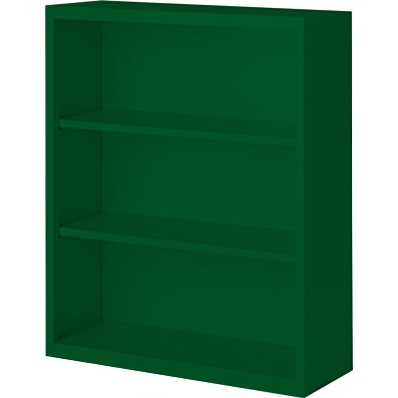 Pemberly Row Modern Industrial Office Stationary Bookcase in Green