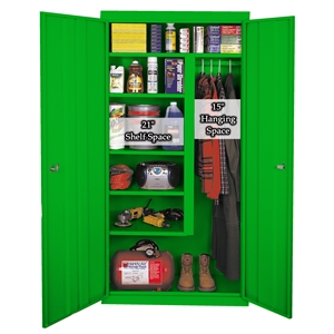 Pemberly Row Modern Industrial Office All Purpose Combination Cabinet in Green