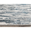 Pemberly Row Polyester Transitional Striated Blue 8x10 Area Rug