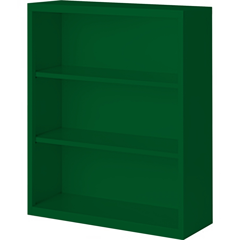 Pemberly Row Modern Industrial Office Stationary Bookcase in Green