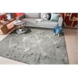 Pemberly Row Polyester Transitional Geometric Gray 8x10 Area Rug