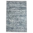 Pemberly Row Polyester Transitional Striated Blue 8' Round Area Rug