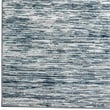Pemberly Row Polyester Transitional Striated Blue 8' Round Area Rug