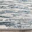 Pemberly Row Polyester Transitional Striated Blue 8' Round Area Rug