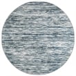 Pemberly Row Polyester Transitional Striated Blue 8' Round Area Rug