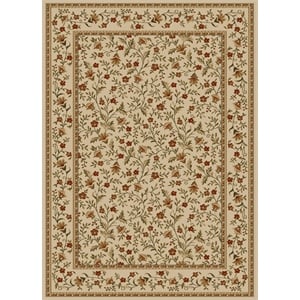 Pemberly Row Traditional 7'9&quot x 11' Rectangular Fabric Rug in Ivory