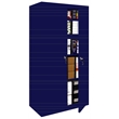 Pemberly Row Modern Industrial Office Fixed Shelf Storage Cabinet in Navy