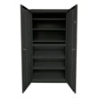 Pemberly Row Modern Industrial Office 5 Adjustable Shelves Storage in Charcoal