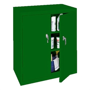 Pemberly Row Modern Industrial Office Counter High Cabinet in Green