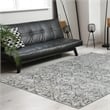 Pemberly Row Polyester Transitional Abstract Gray 5x8 Area Rug