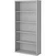 Pemberly Row Modern Industrial Office Stationary Bookcase in Gray
