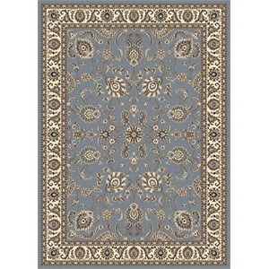 Pemberly Row Traditional 7'9&quot x 11' Rectangular Fabric Rug in Blue