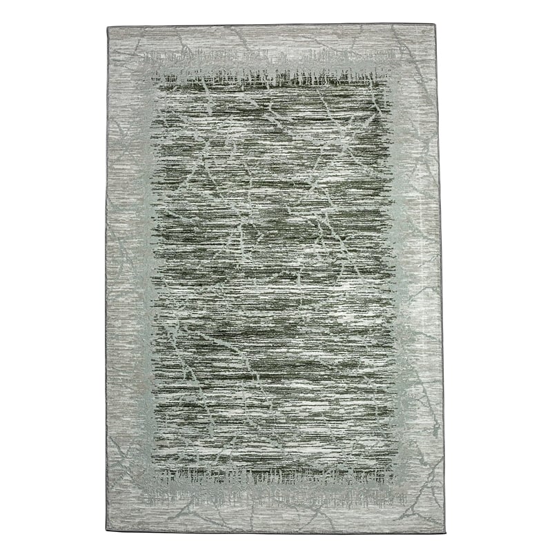 Pemberly Row Polyester Transitional Crackled Gray 5x8 Area Rug