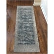 Pemberly Row Polyester Transitional Crackled Gray 5x8 Area Rug