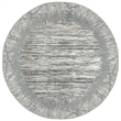 Pemberly Row Polyester Transitional Crackled Gray 5' Round Area Rug