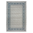 Pemberly Row Polyester Transitional BordeRed Blue 3x5 Area Rug
