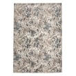Pemberly Row Polyester Transitional Floral Gray 8x10 Area Rug