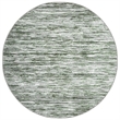 Pemberly Row Transitional Striated 7'10 Round Polypropylene Area Rug in Green