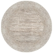 Pemberly Row Polyester Transitional Crackled Beige 5' Round Area Rug