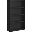 Pemberly Row Modern Industrial Office Stationary Bookcase in Black