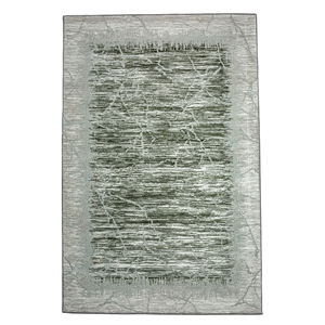 Pemberly Row Polyester Transitional Crackled Green 5x8 Area Rug