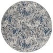 Pemberly Row Polyester Transitional Floral Blue 8' Round Area Rug