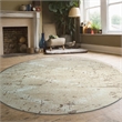 Pemberly Row Polyester Transitional Geometric Beige 5' Round Area Rug