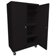 Pemberly Row Modern Industrial Office Mobile Storage Cabinet in Black