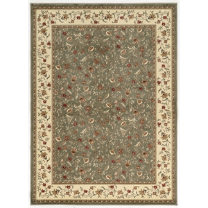 Pemberly Row Traditional 7'9&quot x 11' Rectangular Fabric Rug in Green