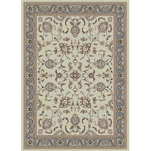 Pemberly Row Traditional 3'3&quot x 4'11&quot Rectangular Fabric Rug in Green