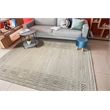 Pemberly Row Polyester Transitional BordeRed Beige 5x8 Area Rug