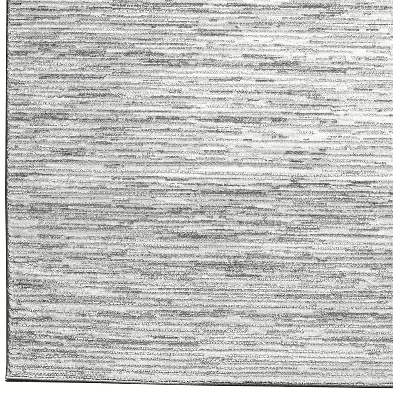 Pemberly Row Polyester Transitional Striated Gray 3x5 Area Rug