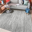 Pemberly Row Polyester Transitional Striated Gray 3x5 Area Rug