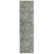 Pemberly Row Polyester Transitional Abstract Green Runner Area Rug