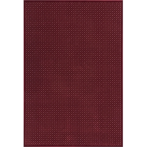 Pemberly Row Traditional 3'3&quot x 4'11&quot Rectangular Fabric Rug in Red