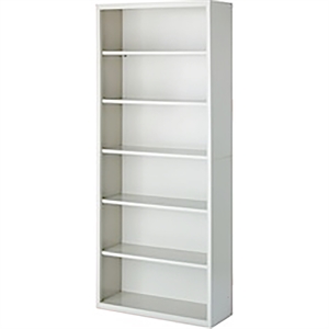 Pemberly Row Modern Industrial Office Stationary Bookcase in White
