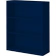 Pemberly Row Modern Industrial Office Stationary Bookcase in Navy