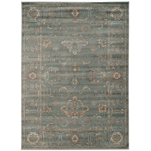 Pemberly Row Traditional 7'10&quot x 10'6&quot Rectangular Fabric Rug in Green