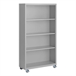 Pemberly Row Modern Industrial Office Mobile Bookcase in Gray