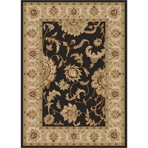 Pemberly Row Traditional 7'9&quot x 11' Rectangular Fabric Rug in Brown