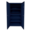 Pemberly Row Modern Industrial Office 5 Adjustable Shelves Storage in Navy