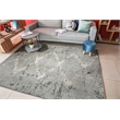Pemberly Row Polyester Transitional Geometric Gray 5x8 Area Rug