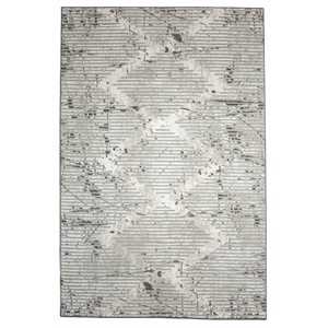 Pemberly Row Polyester Transitional Geometric Gray 5x8 Area Rug