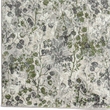 Pemberly Row Polyester Transitional Floral Green 8x10 Area Rug