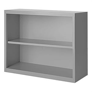 Pemberly Row Modern Industrial Office Stationary Bookcase in Gray