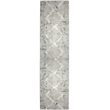 Pemberly Row Polyester Transitional Geometric Gray Runner Area Rug