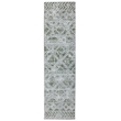 Pemberly Row Polyester Transitional Geometric Green Runner Area Rug