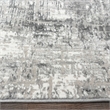 Pemberly Row Polyester Transitional Striated Gray 5' Round Area Rug